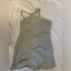 Oh Polly M sage green mini dress